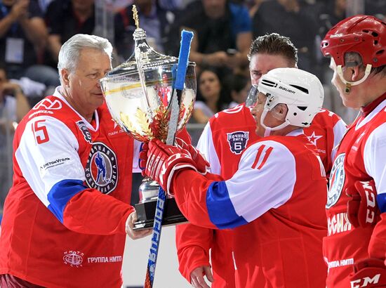 President Vladimir Putin takes part in gala match of Night Hockey League's 6th National Festival