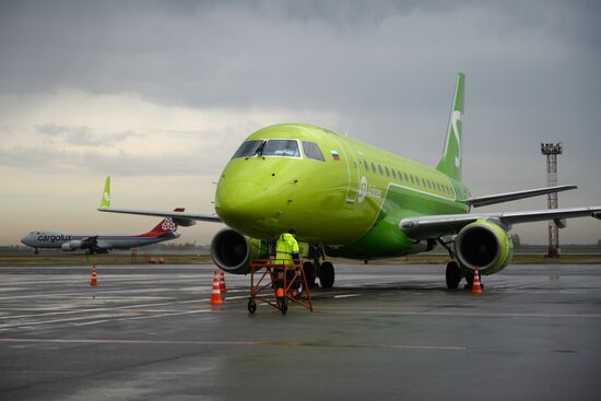 Embraer 170-LR of S-7 airlines in Novosibirsk