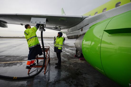 Embraer 170-LR of S7 Airlines in Novosibirsk