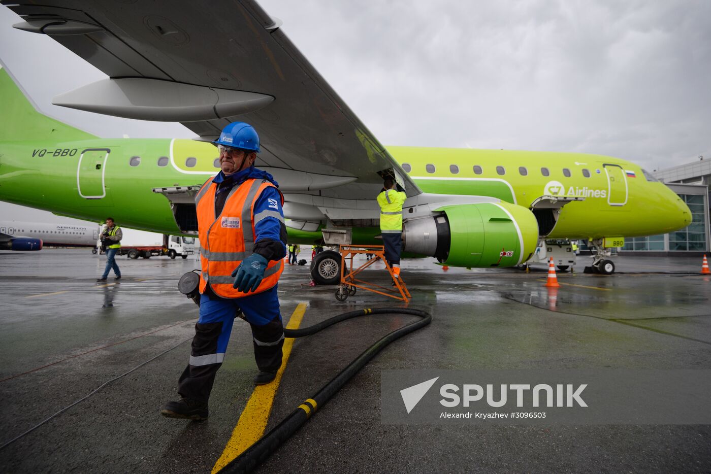 Embraer 170-LR of S7 Airlines in Novosibirsk