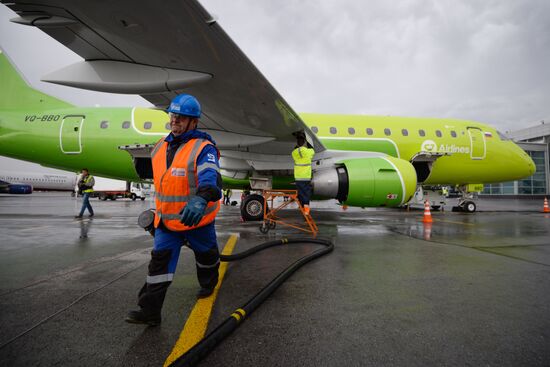 Embraer 170-LR of S7 Airlines in Novosibirsk