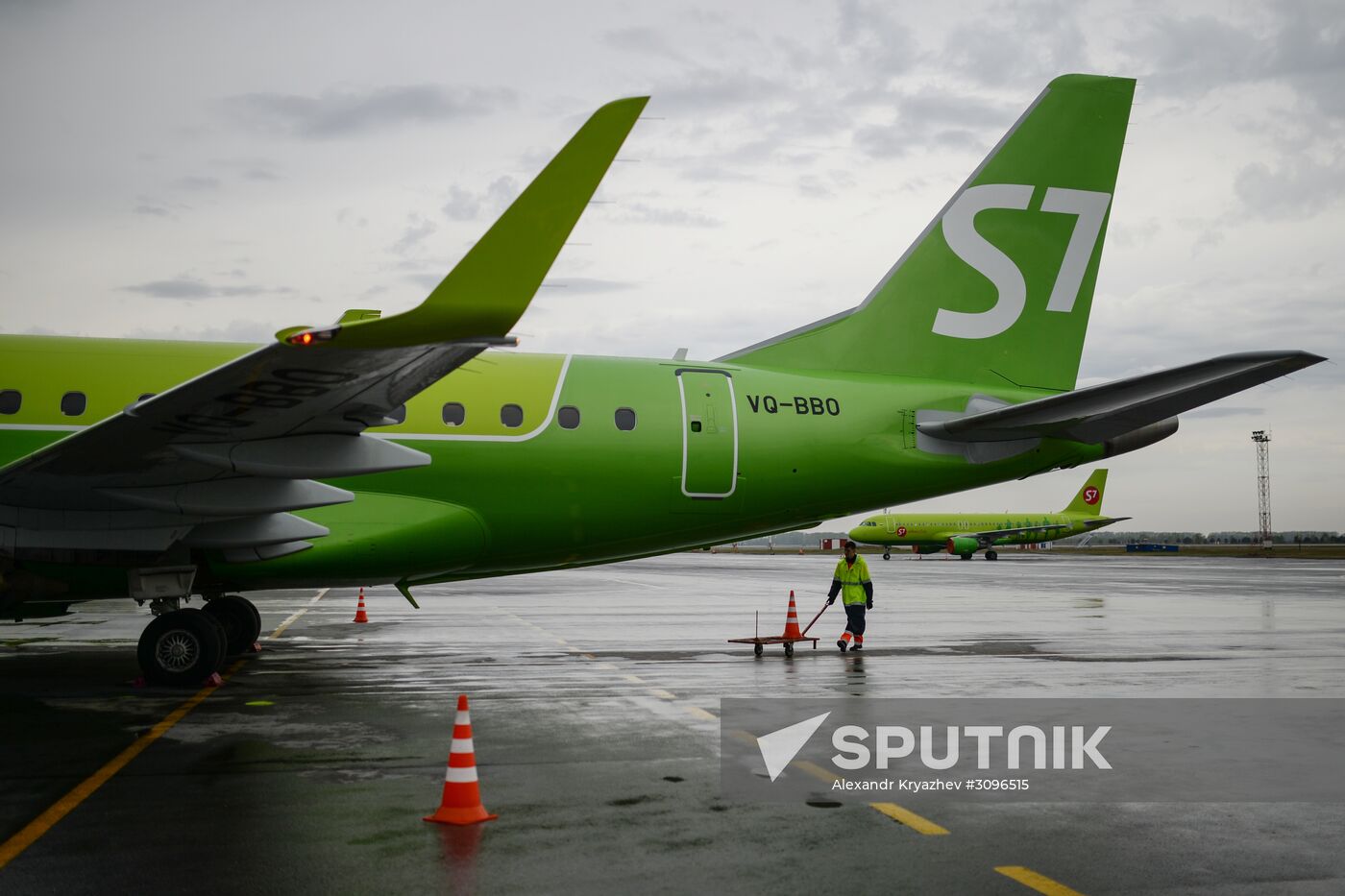 Embraer 170-LR of S7 Airlines in Novosibirsk