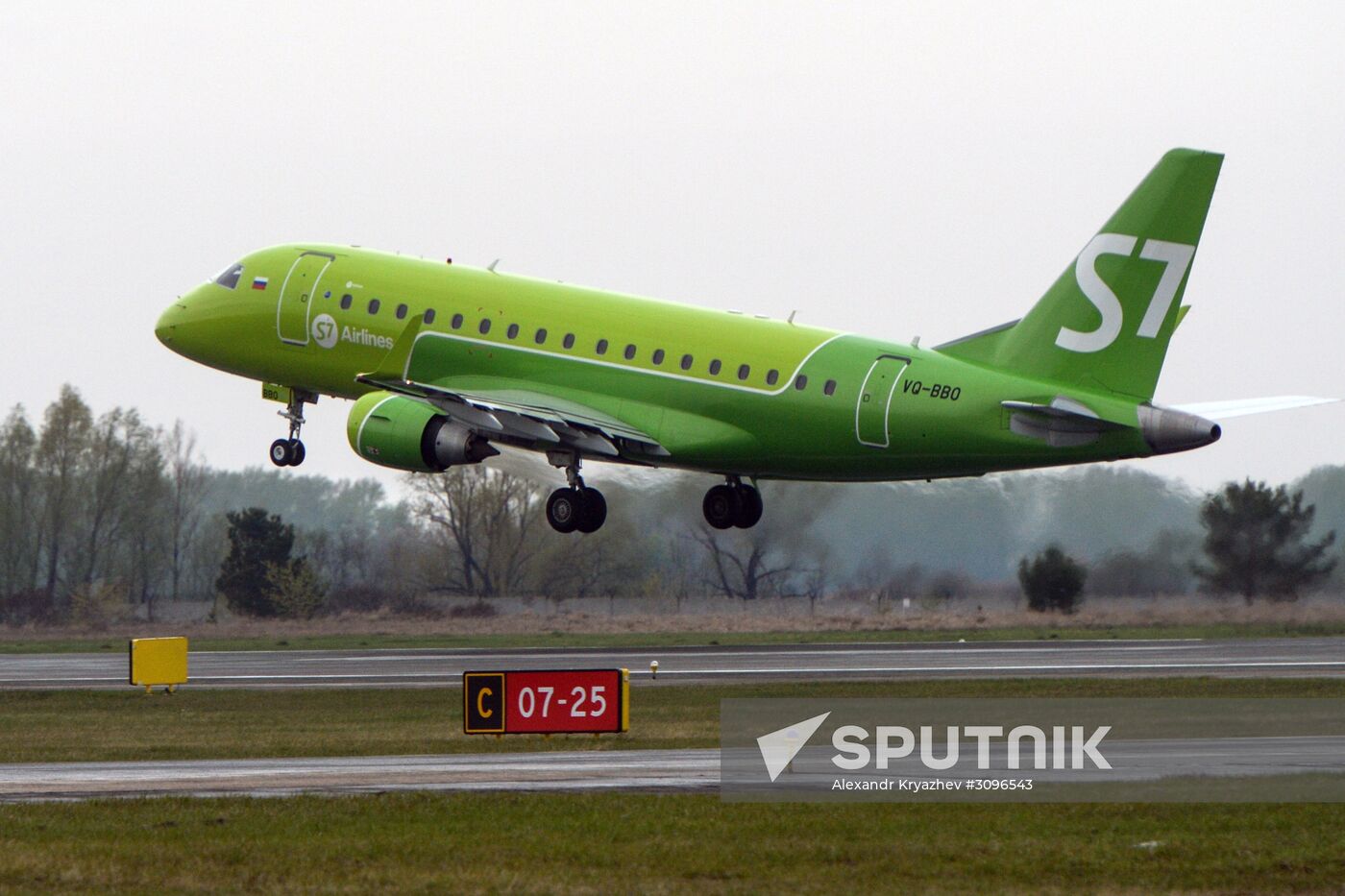 Embraer 170-LR of S7 Airlines in Novosibirsk