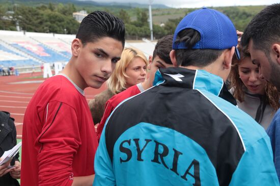 Syrian children on vacation at Artek Children's Center