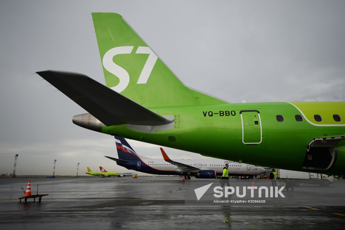 Embraer 170-LR aircraft of S-7 Airlines in Novosibirsk