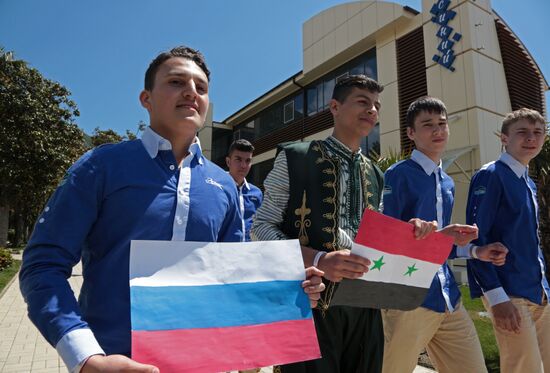 Syrian children on vacation at Artek Children's Center