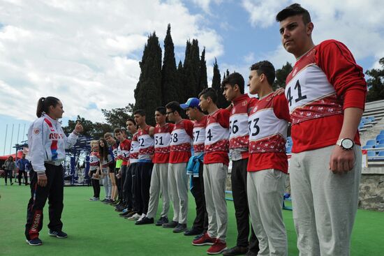 Syrian children on vacation at Artek Children's Center