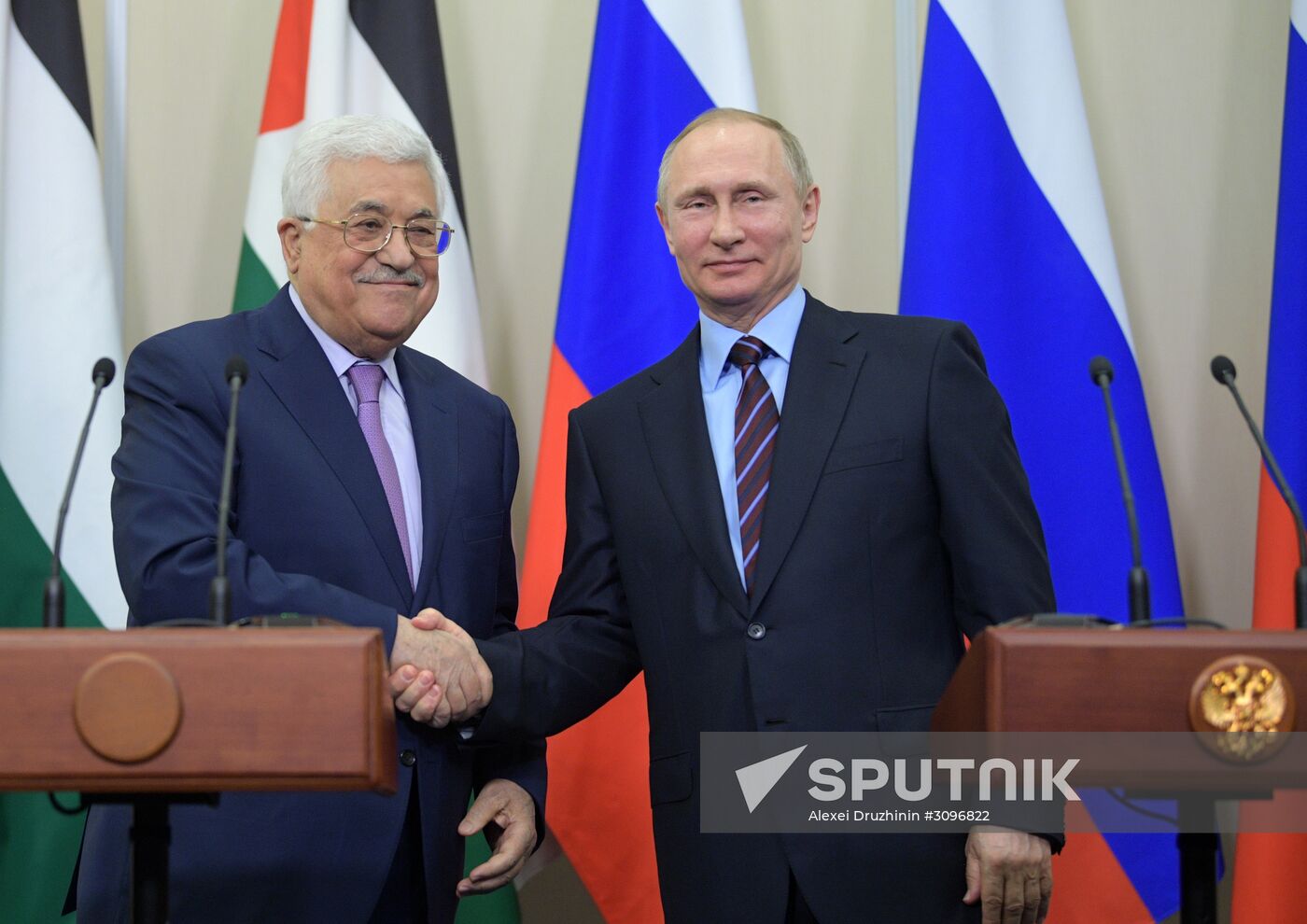 President Putin meets with Palestinian President Mahmoud Abbas