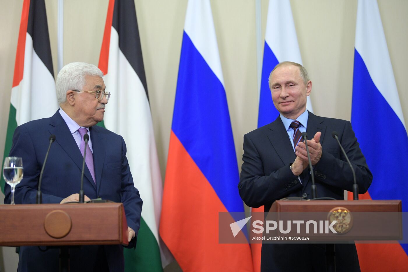 President Putin meets with Palestinian President Mahmoud Abbas