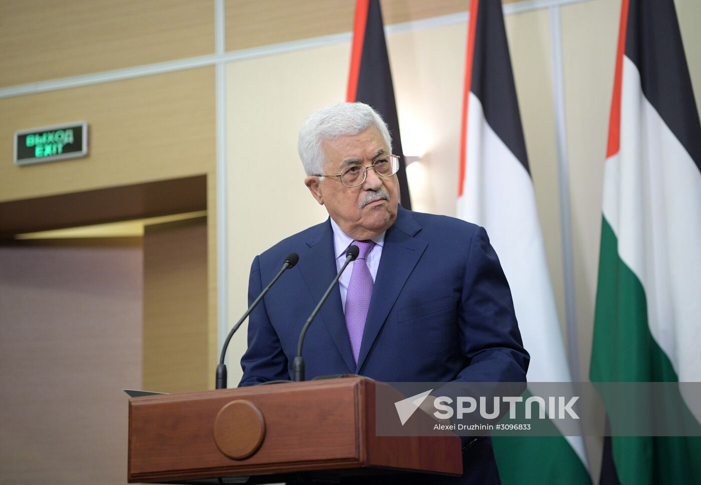 President Putin meets with Palestinian President Mahmoud Abbas