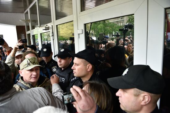 Rally in Kiev for Ukrainian Interior Minister Avakov's resignation