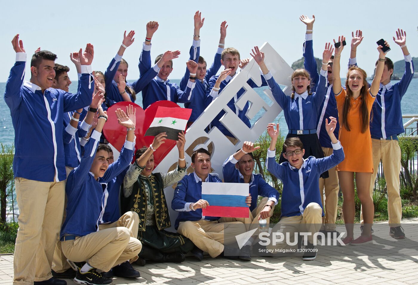 Syrian children on vacation at Artek Children's Center