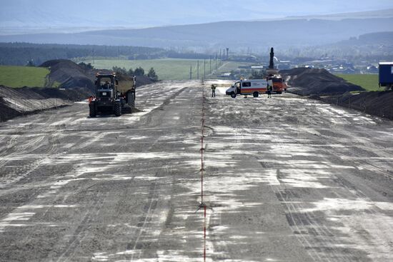 Construction of Tavrida federal highway in Crimea