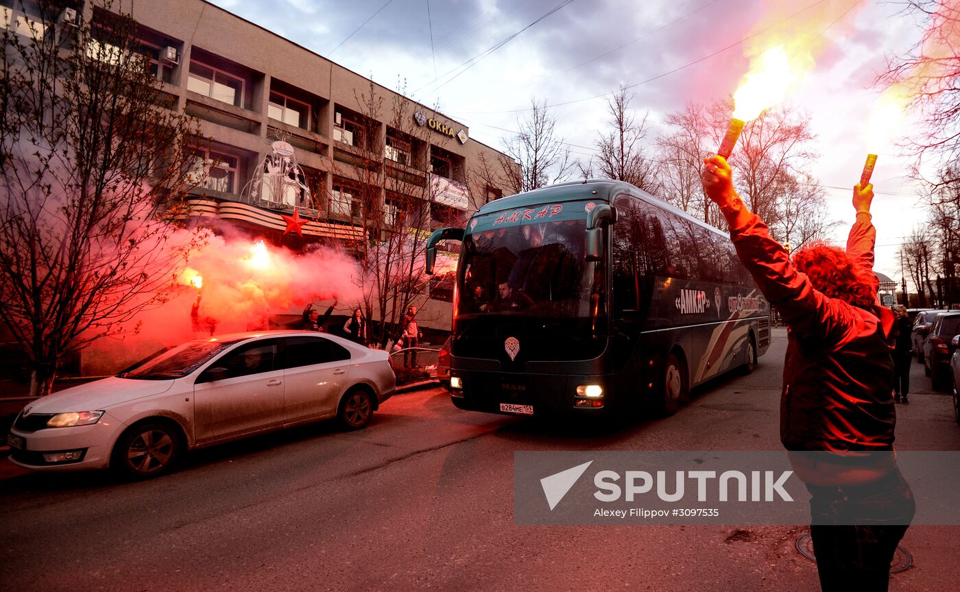FC Spartak arrives in Perm