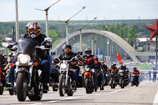 Night Wolves biking season kicks off in Lugansk