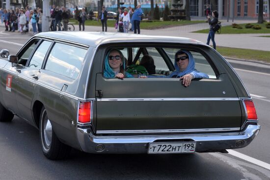 Parade of retro cars in Minsk