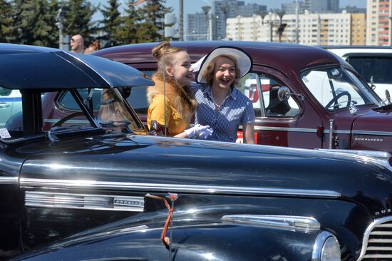 Parade of retro cars in Minsk