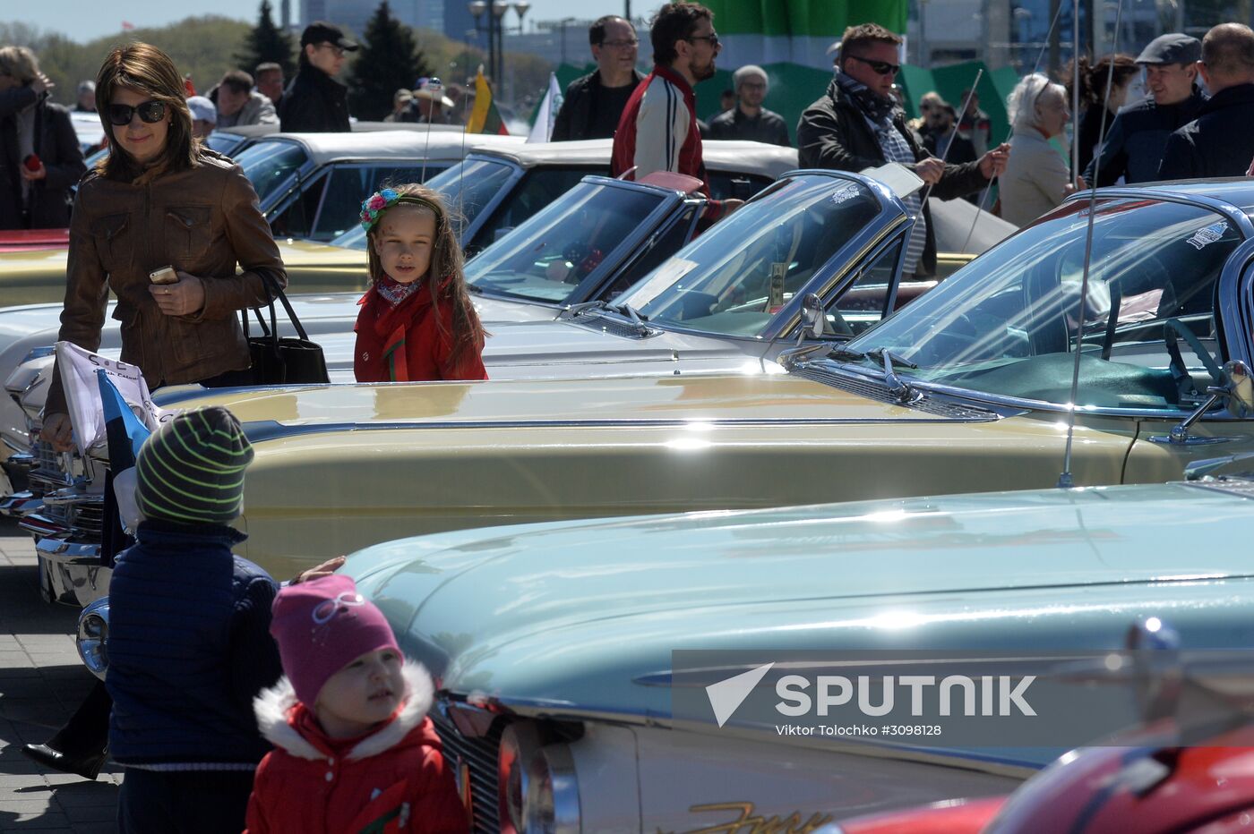 Parade of retro cars in Minsk