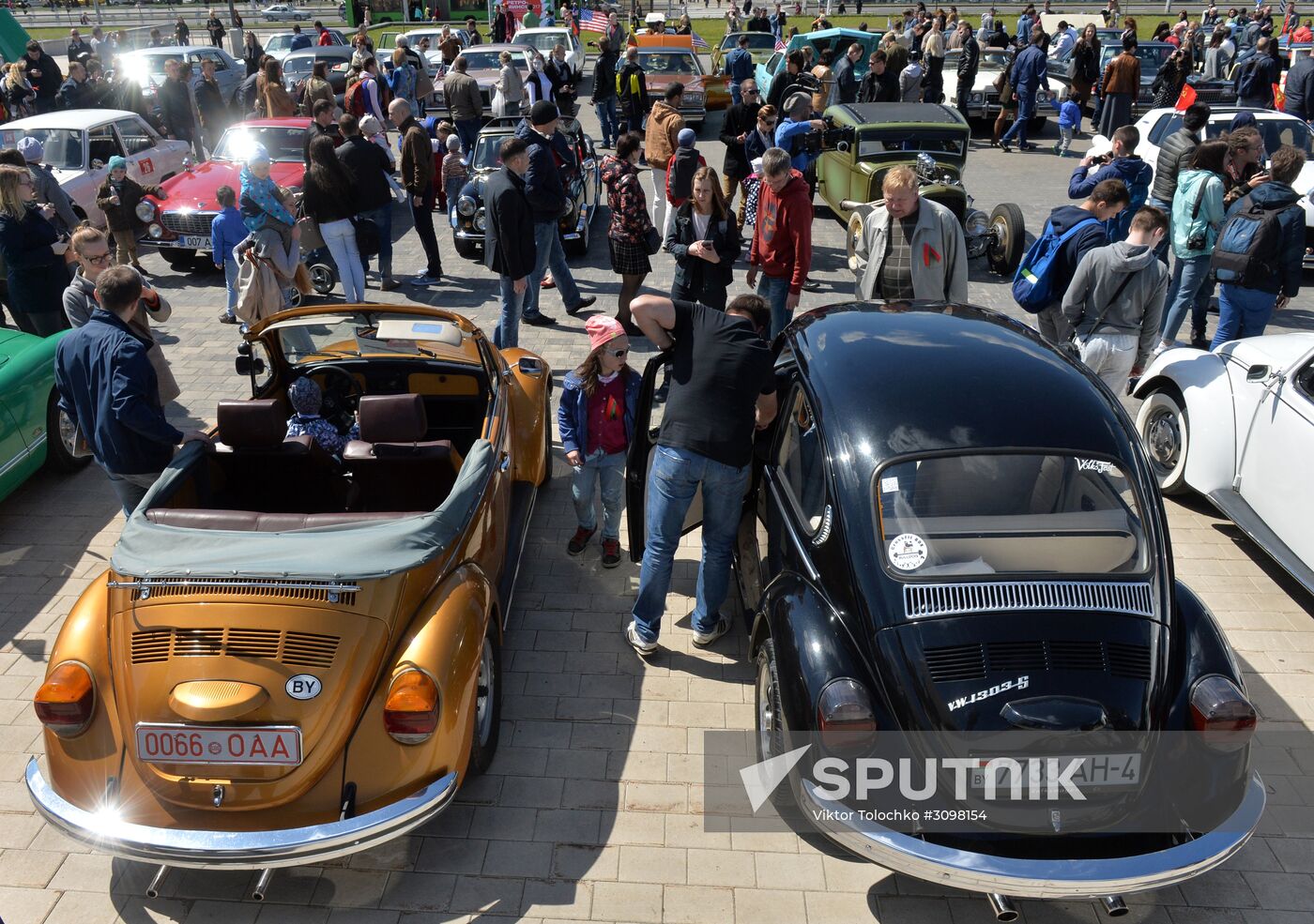 Parade of retro cars in Minsk