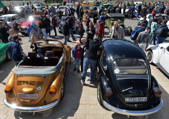 Parade of retro cars in Minsk