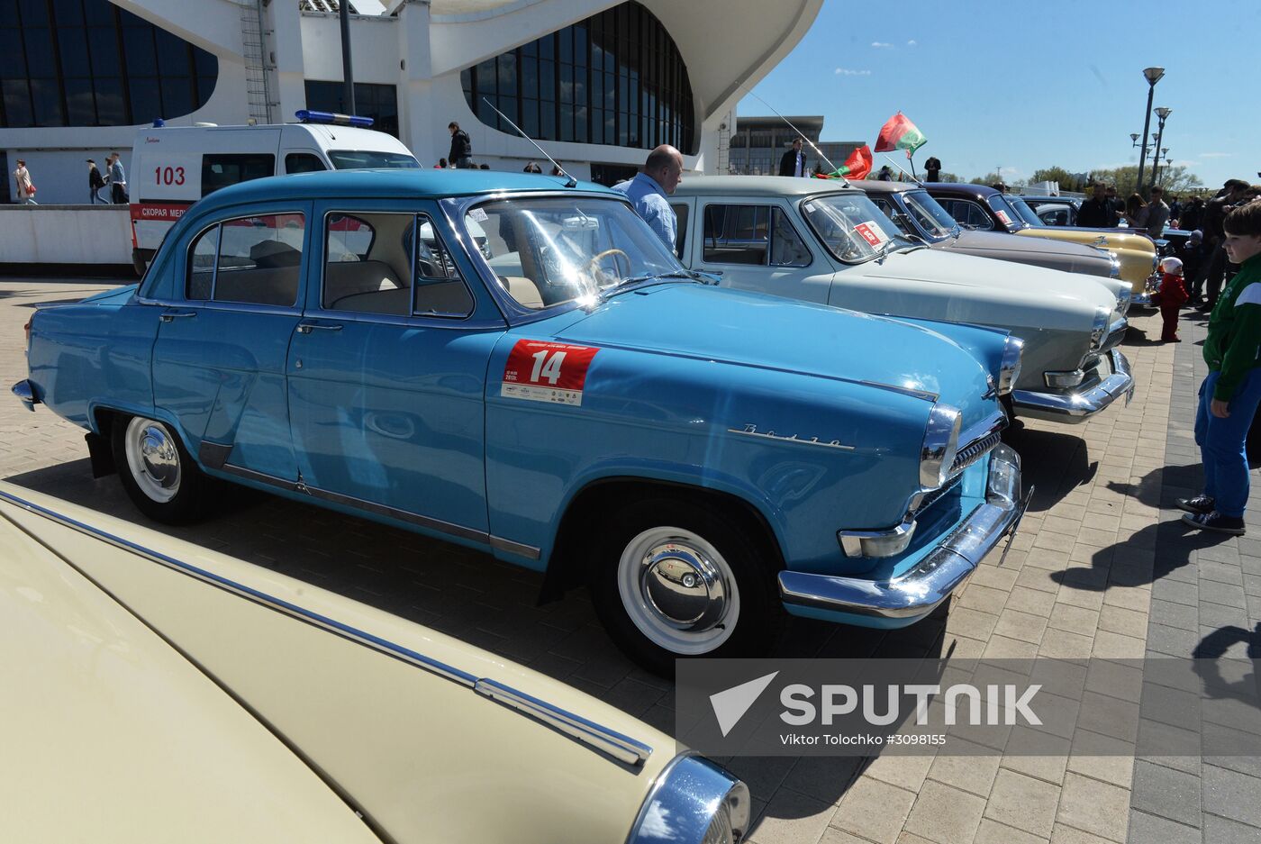 Parade of retro cars in Minsk