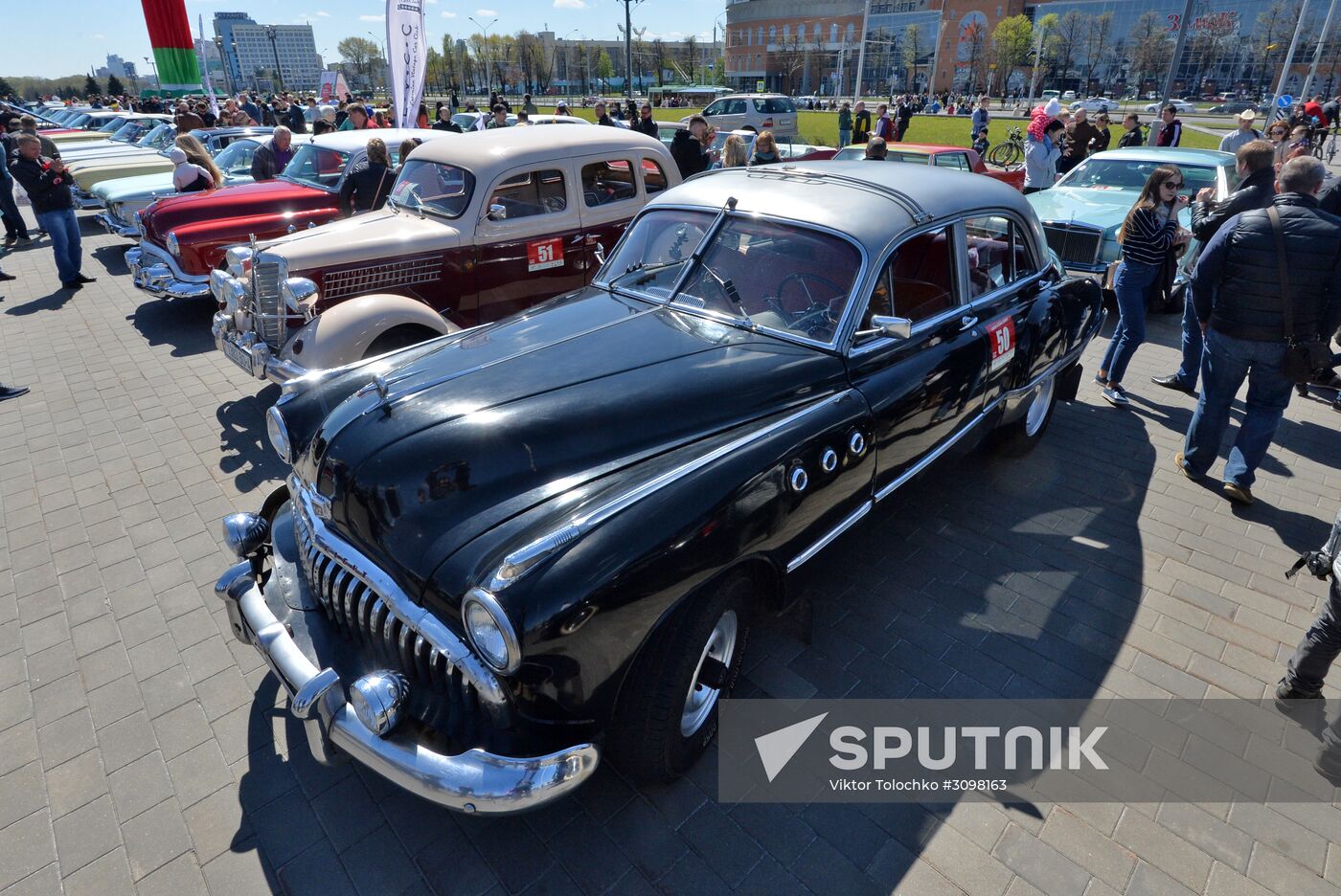 Parade of retro cars in Minsk