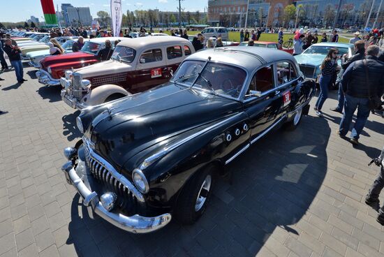 Parade of retro cars in Minsk