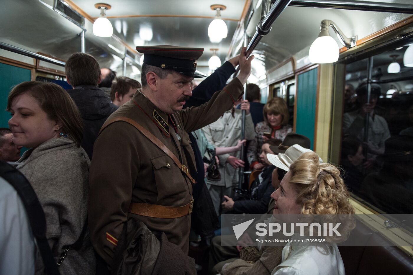 Historical re-enactment of Moscow Metro opening