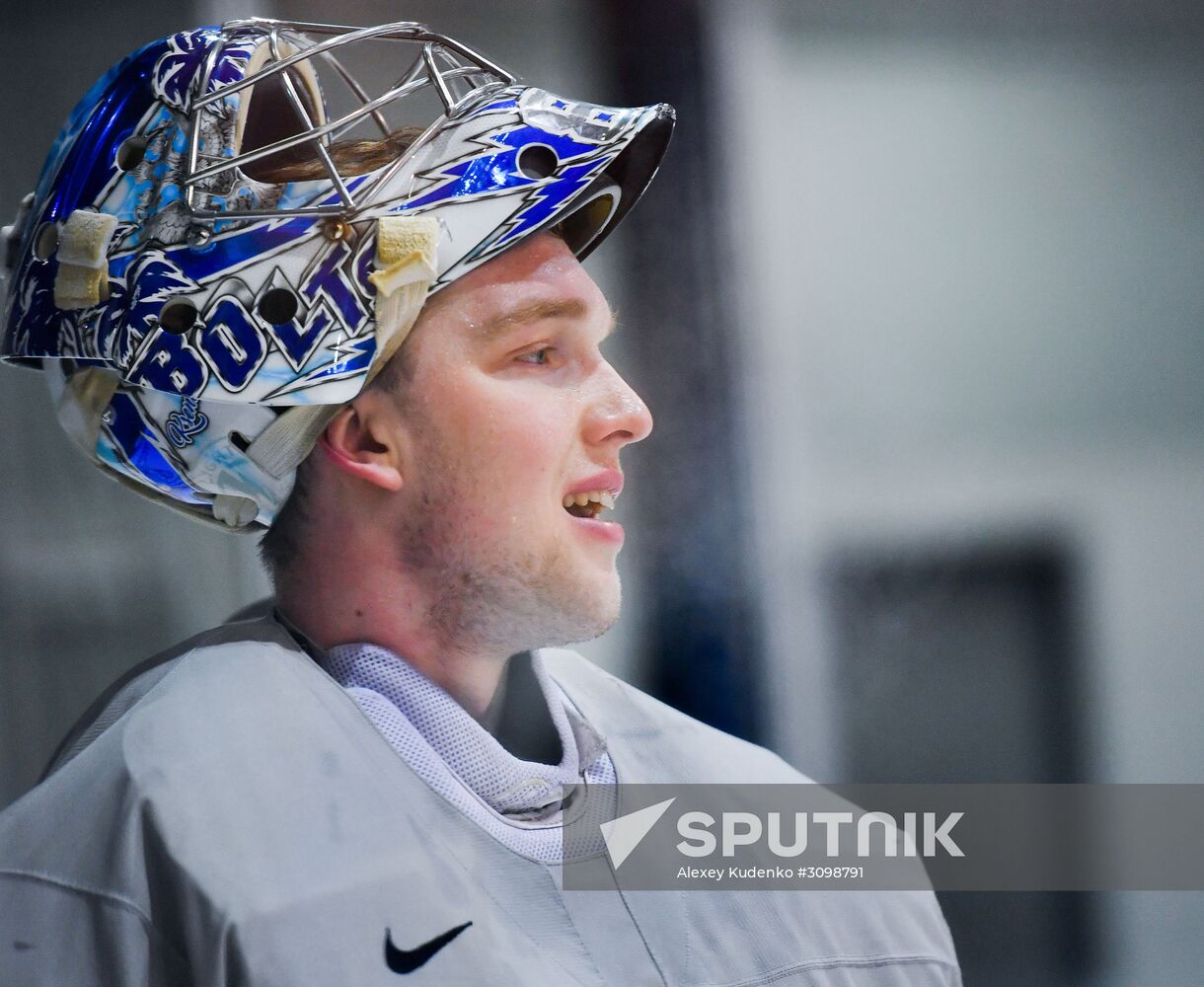 Russian national hockey team holds training session