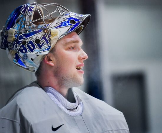 Russian national hockey team holds training session