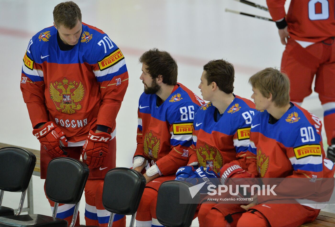 Russian national hockey team holds training session