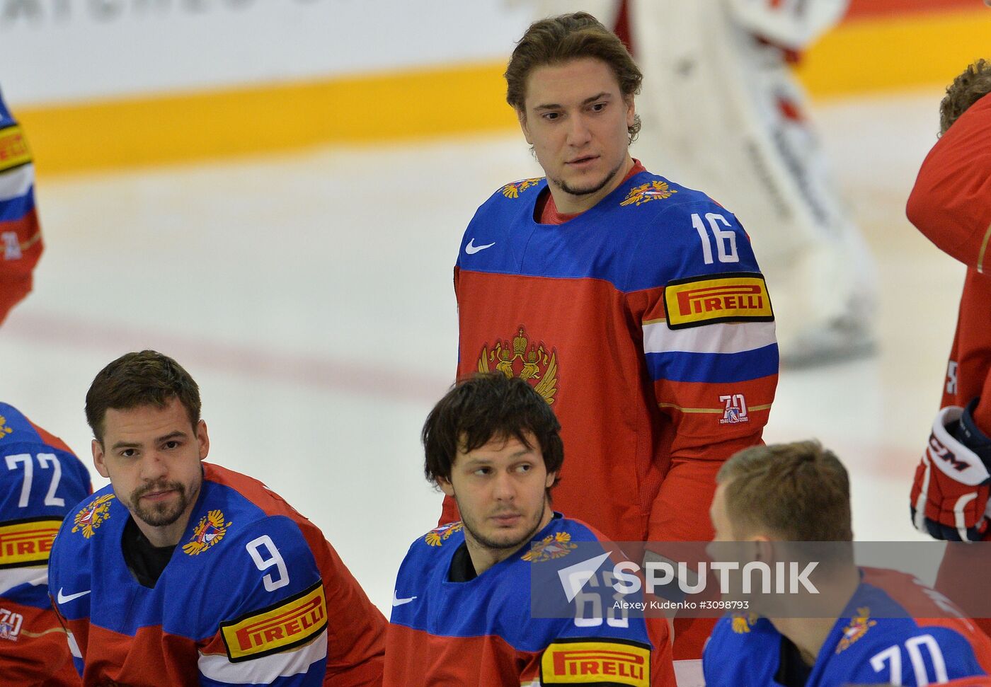 Russian national hockey team holds training session