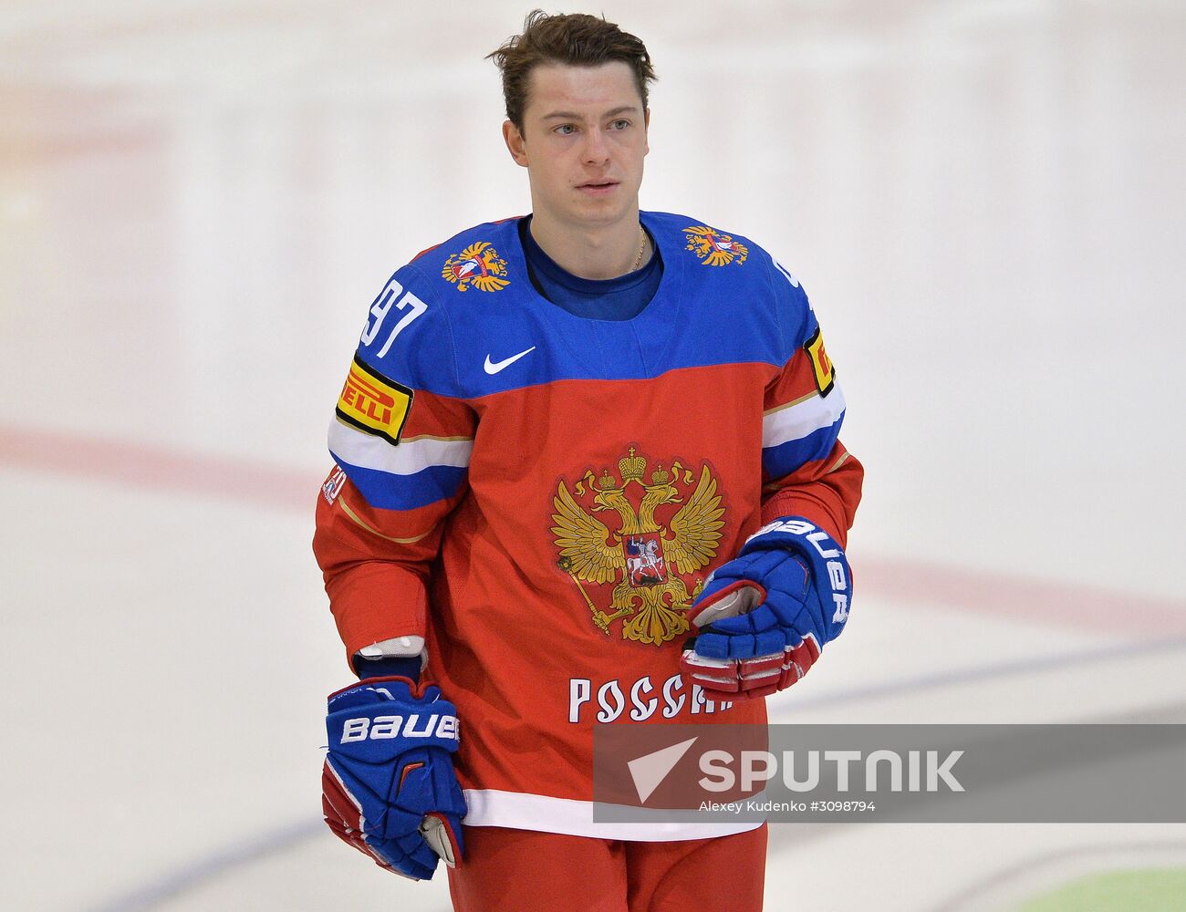 Russian national hockey team holds training session