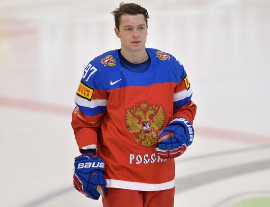 Russian national hockey team holds training session