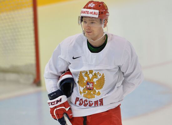 Russian national hockey team holds training session