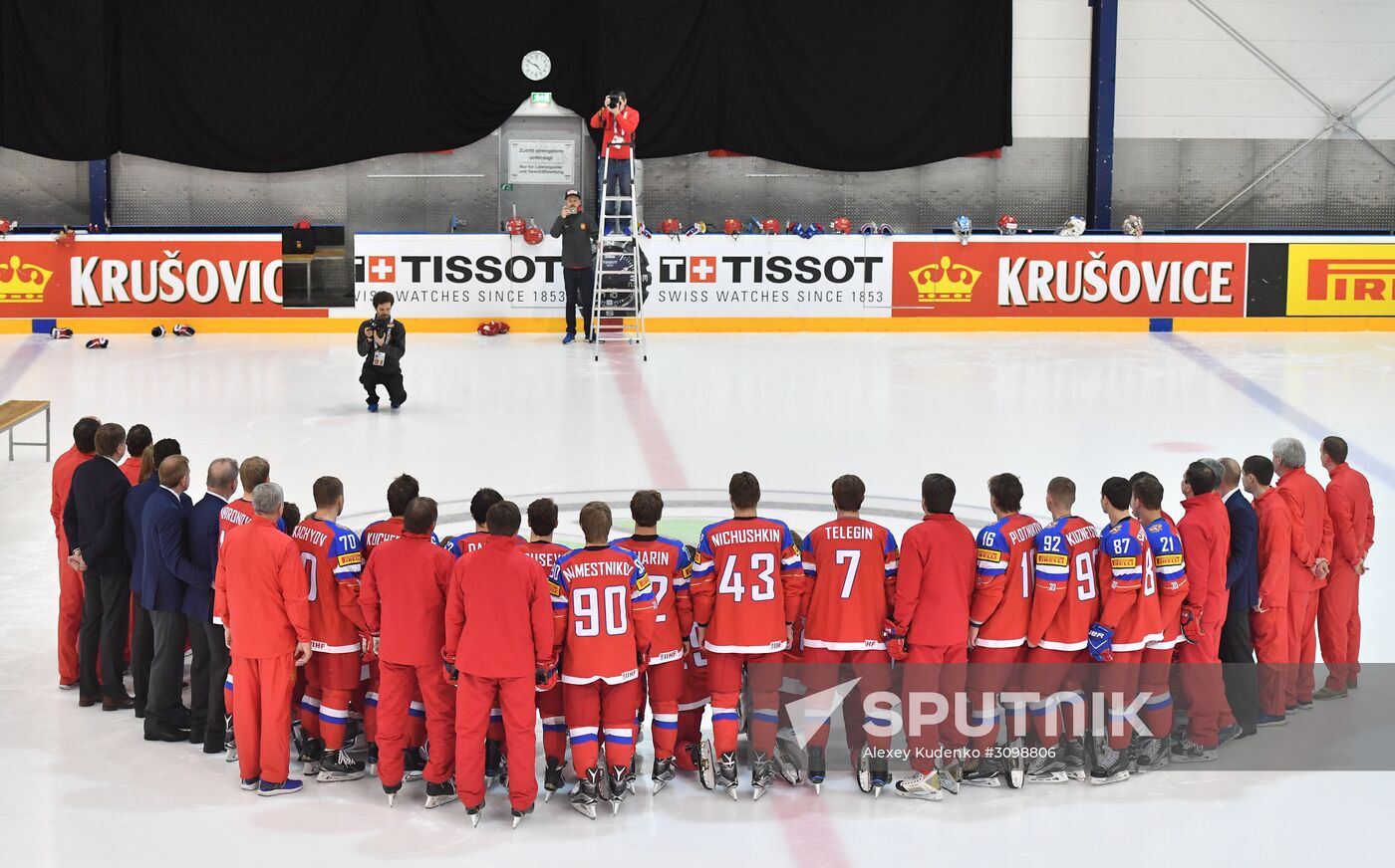 Russian national hockey team holds training session