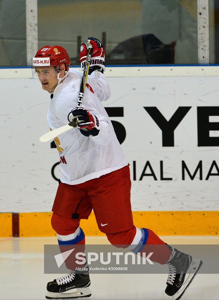 Russian national hockey team holds training session