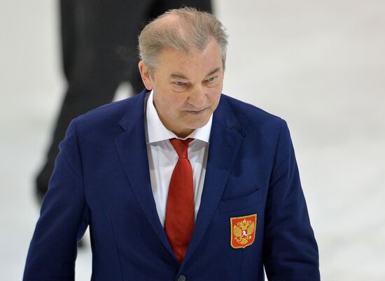 Russian national hockey team holds training session