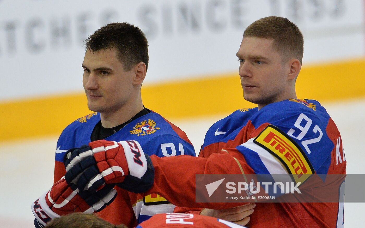 Russian national hockey team holds training session