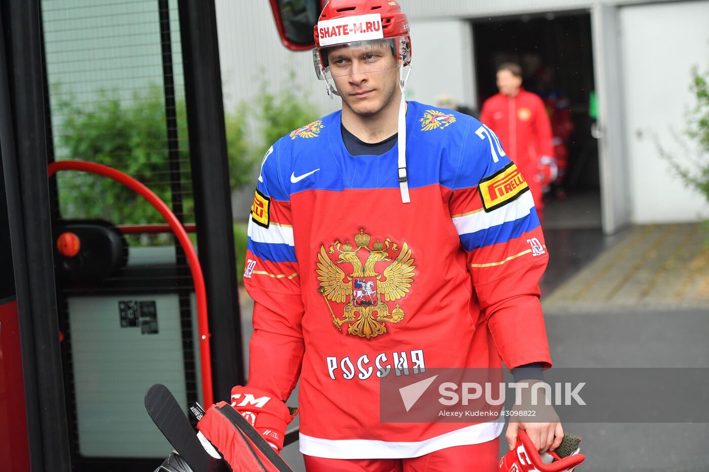 Russian national hockey team holds training session