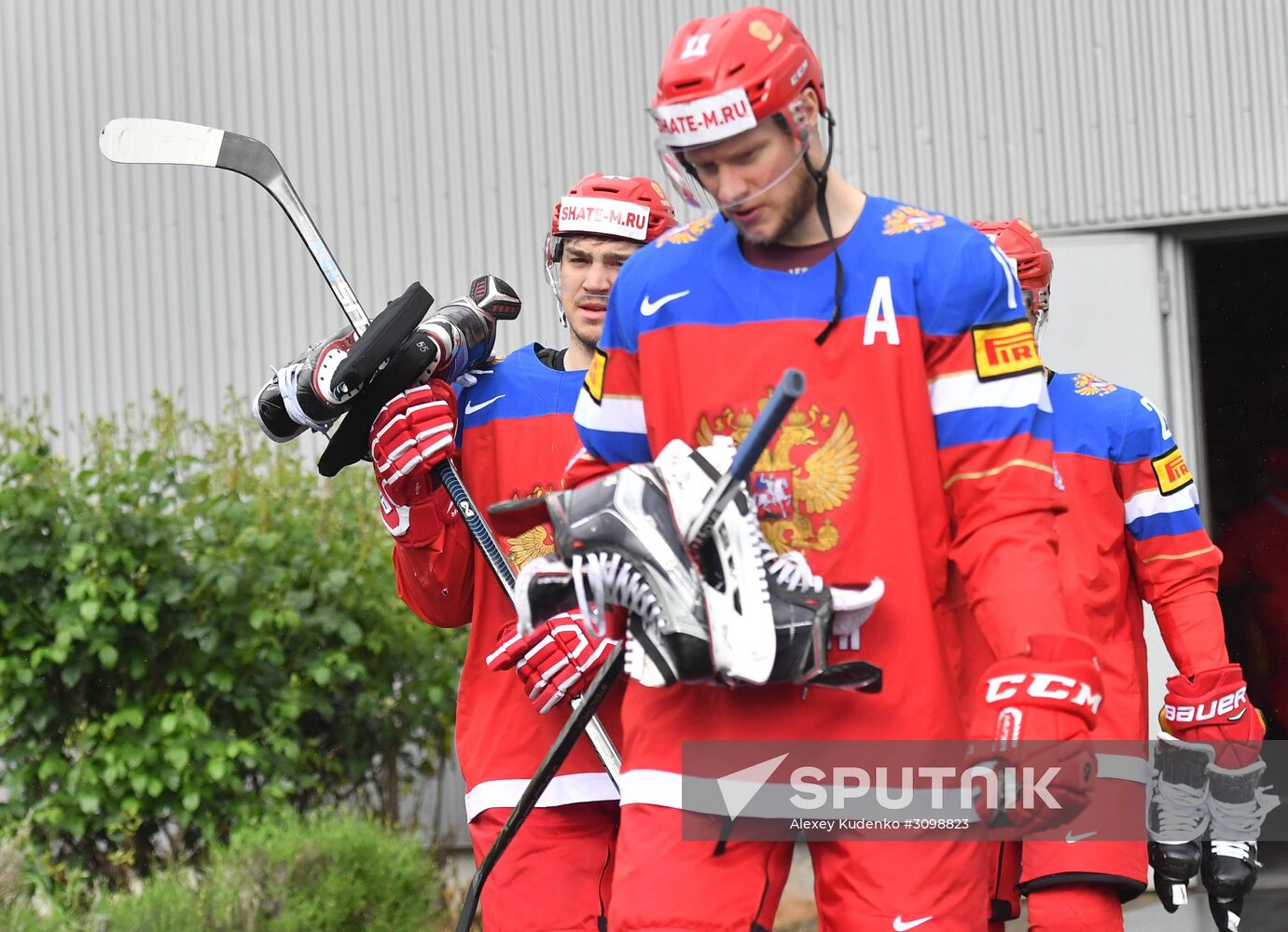 Russian national hockey team holds training session