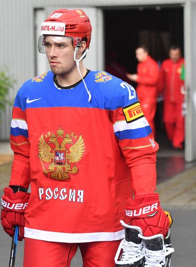 Russian national hockey team holds training session