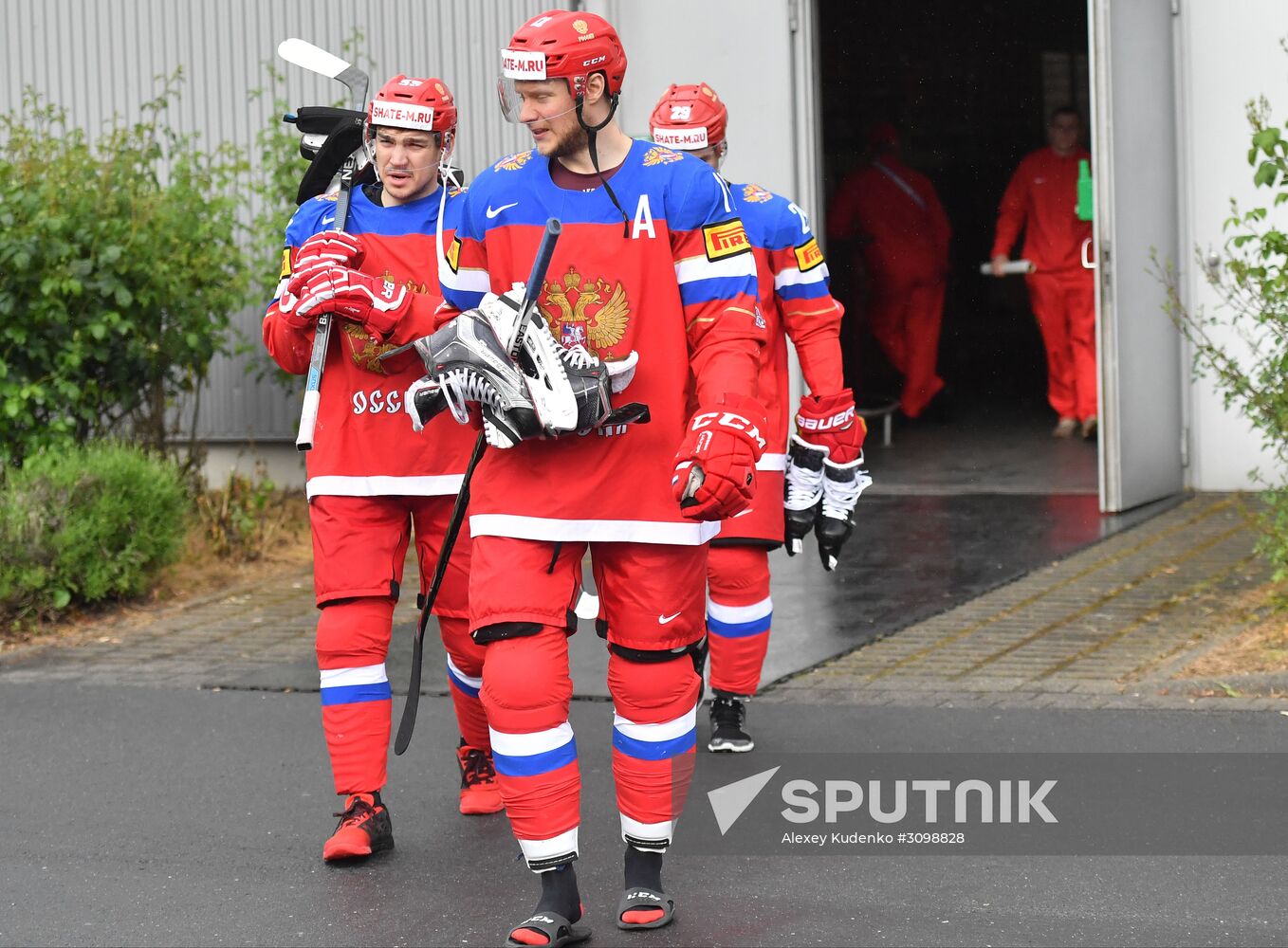 Russian national hockey team holds training session