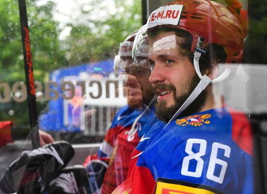 Russian national hockey team holds training session