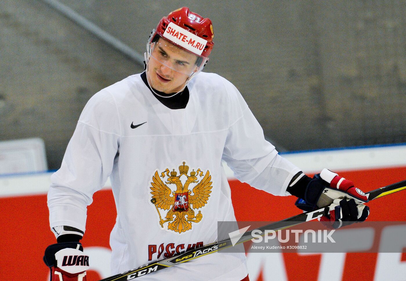 Russian national hockey team holds training session