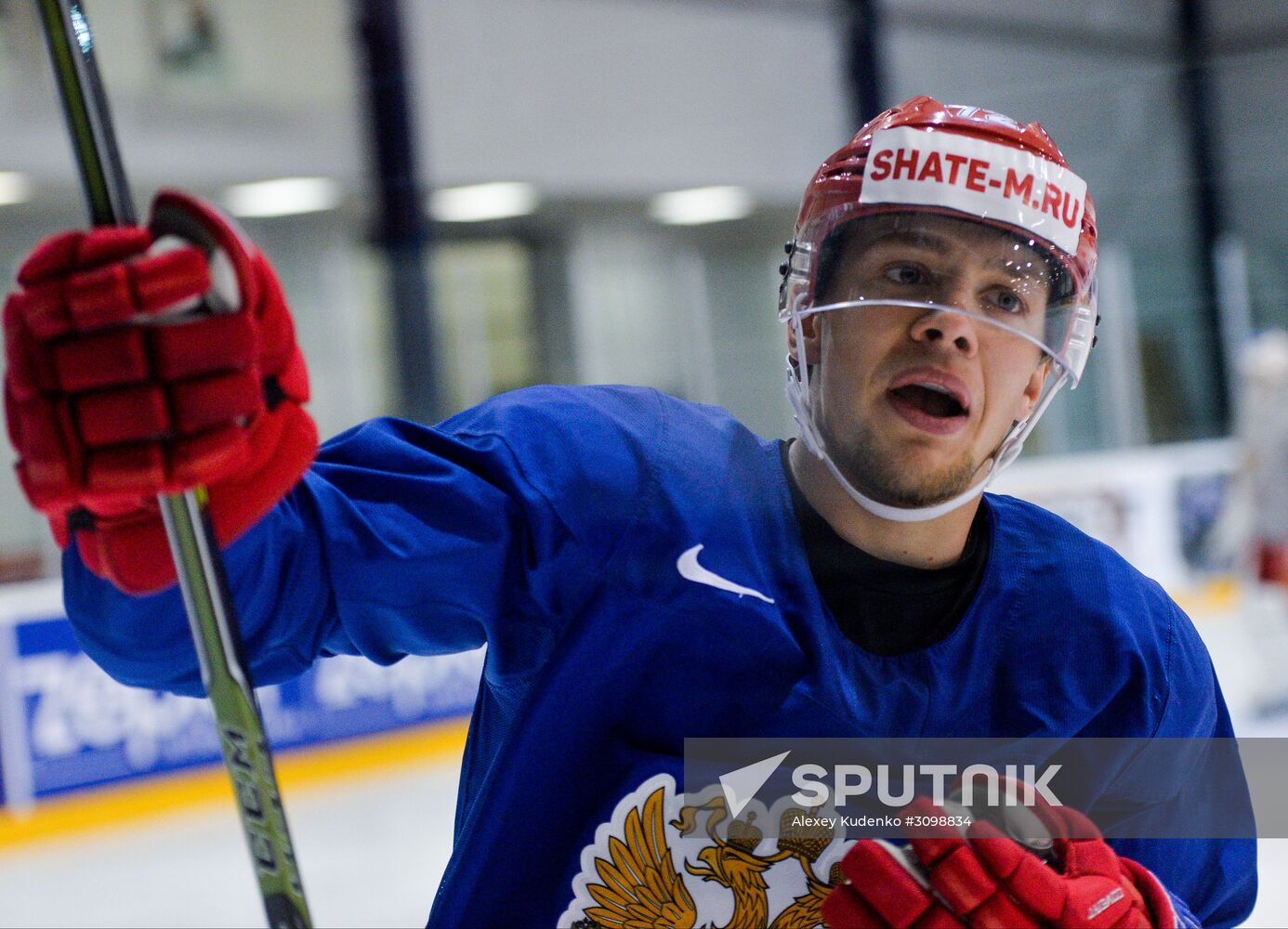 Russian national hockey team holds training session