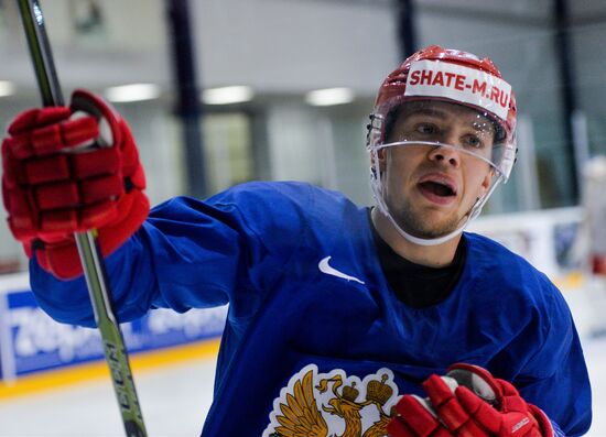 Russian national hockey team holds training session