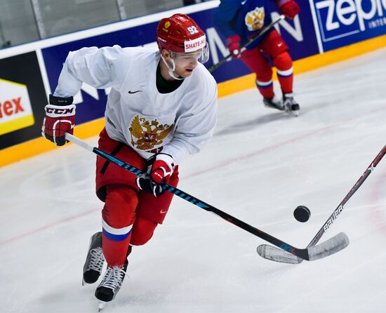 Russian national hockey team holds training session