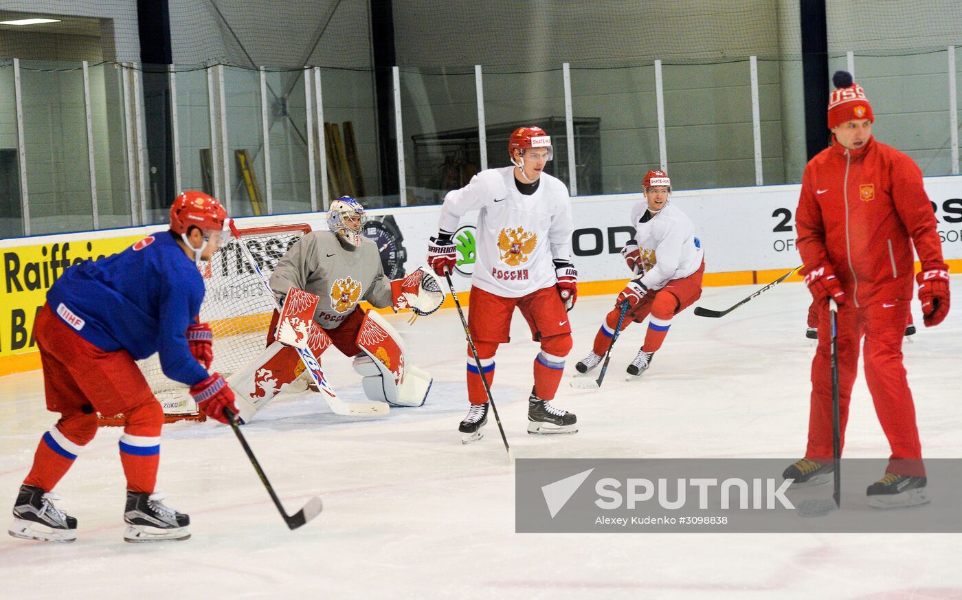 Russian national hockey team holds training session