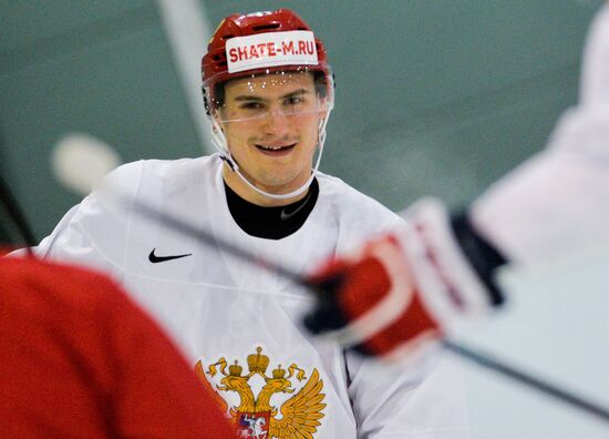 Russian national hockey team holds training session